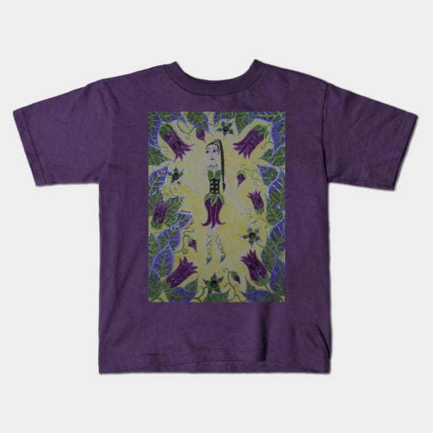 Deadly Nightshade Faerie (Pretty Poisons 1) Kids T-Shirt by DebiCady